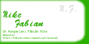mike fabian business card